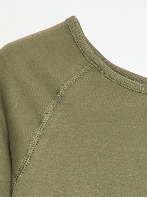 T-shirt uni à manches longues - So Easy - Kiabi