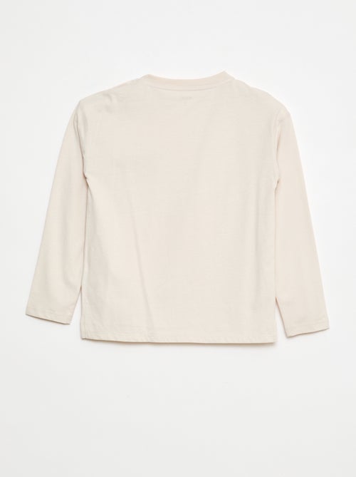 T-shirt uni à manches longues et poche poitrine - So Easy - Kiabi