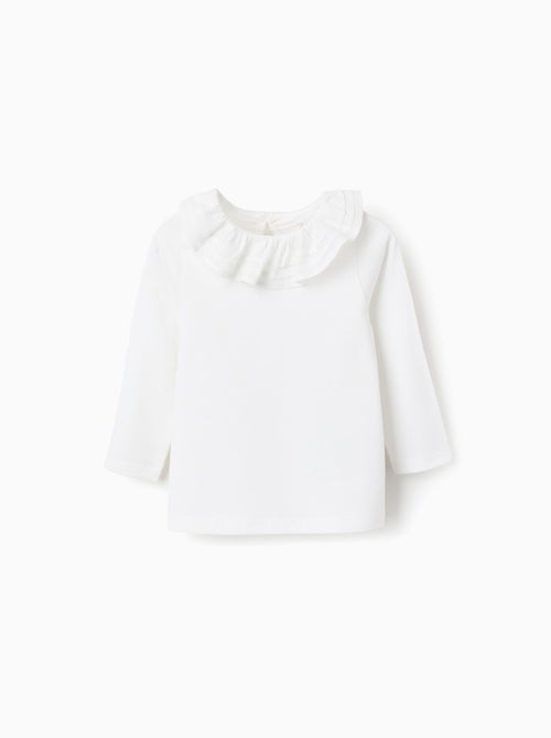 T-shirt Uni avec Volants - Kiabi