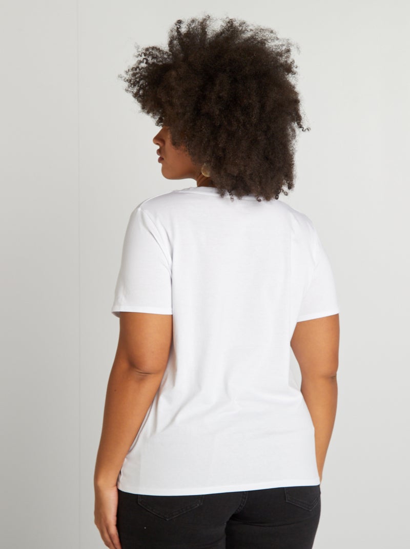 T-shirt Uni Blanc - Kiabi