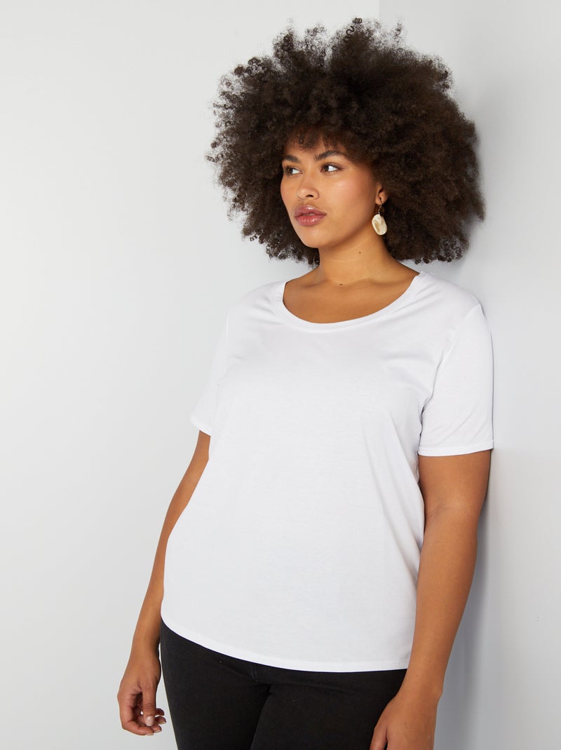 T-shirt Uni Blanc - Kiabi