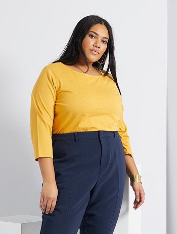 T-shirt uni col bateau