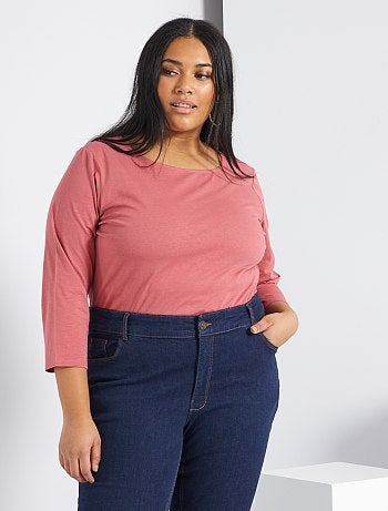 T-shirt uni col bateau