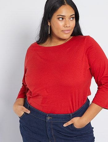 T-shirt uni col bateau