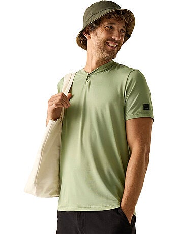 T-shirt uni col v boutonné dewi - regatta