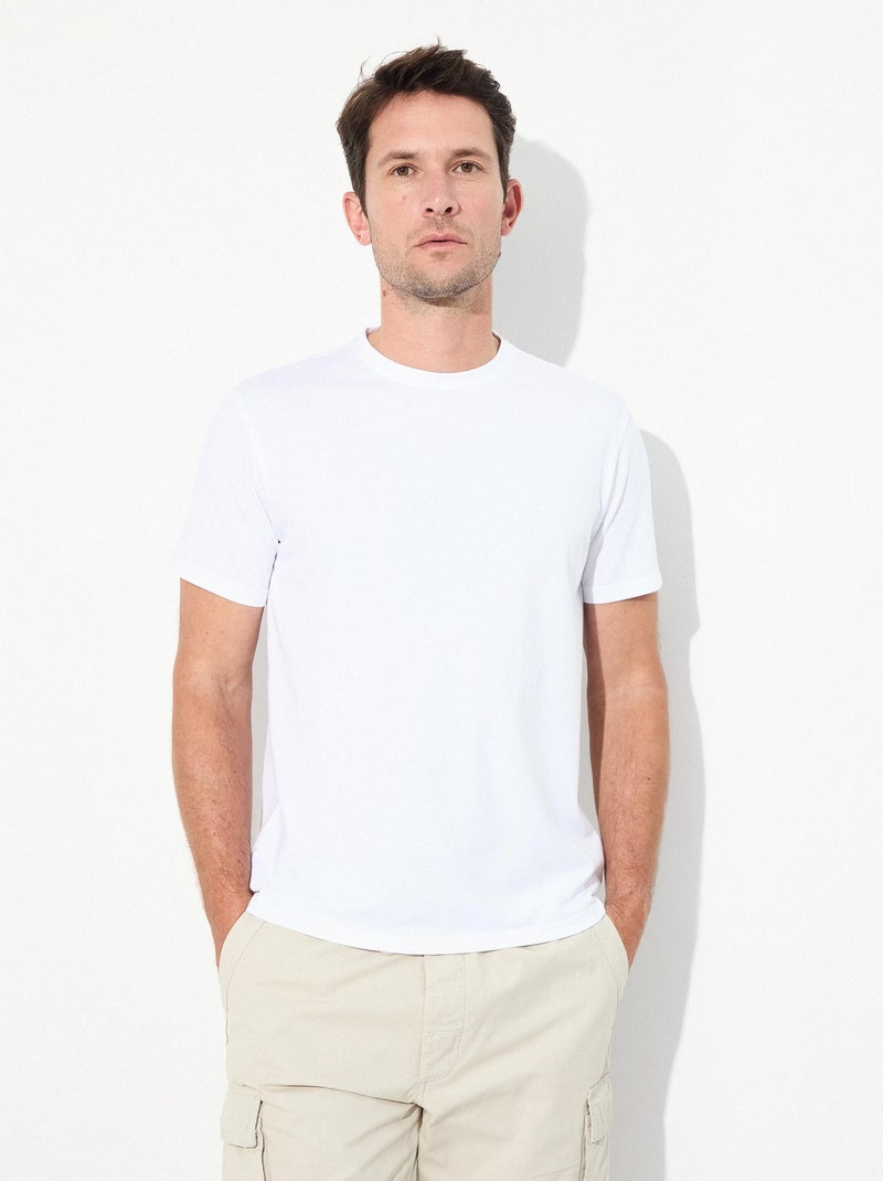 T-shirt uni Coolmax® MO Fashion Blanc - Kiabi