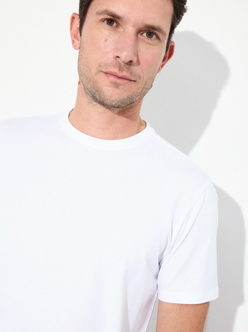 T-shirt uni Coolmax® MO Fashion Blanc - Kiabi