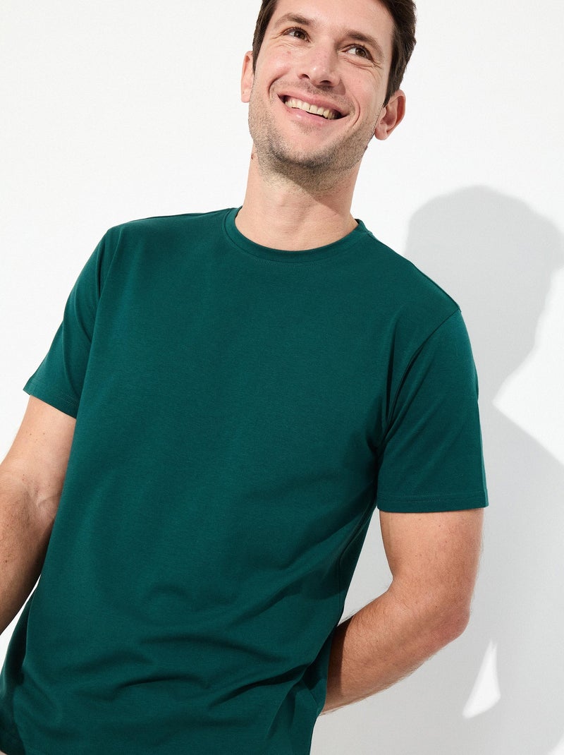 T-shirt uni Coolmax® MO Fashion Vert - Kiabi