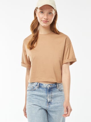 T-shirt uni coupe courte manches courtes