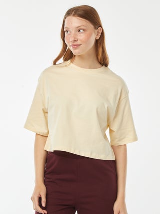 T-shirt uni coupe courte manches courtes