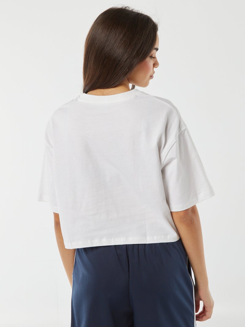 T-shirt uni coupe courte manches courtes Blanc - Kiabi