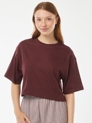 T-shirt uni coupe courte manches courtes