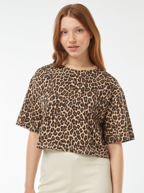 T-shirt uni coupe courte manches courtes - Kiabi