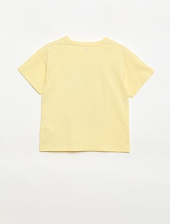 T-shirt uni 'Disney' 'Mickey' en coton