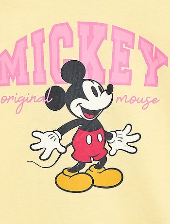 T-shirt uni 'Disney' 'Mickey' en coton