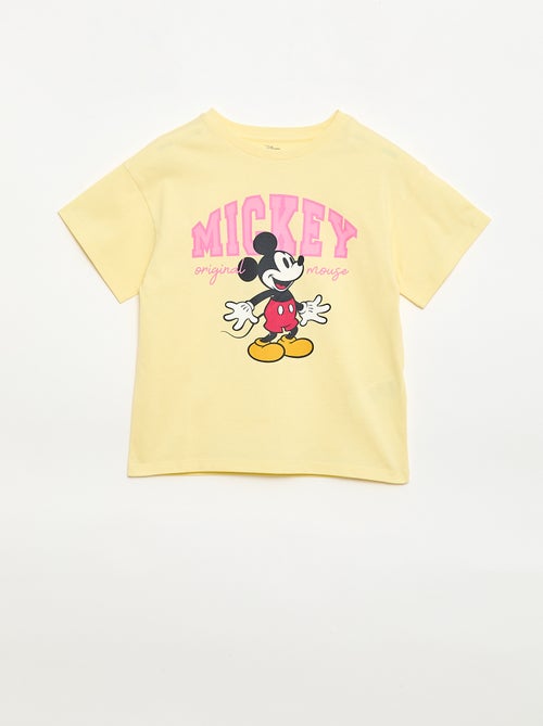 T-shirt uni 'Disney' 'Mickey' en coton - Kiabi
