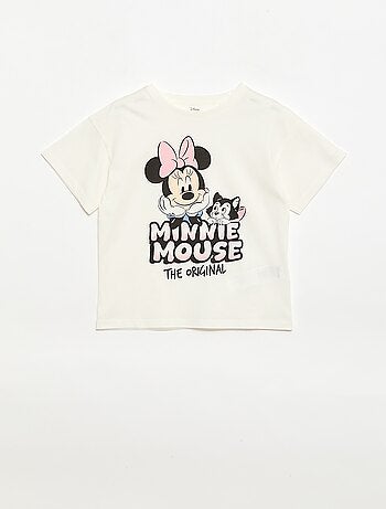 T-shirt uni 'Disney' 'Mickey' en coton