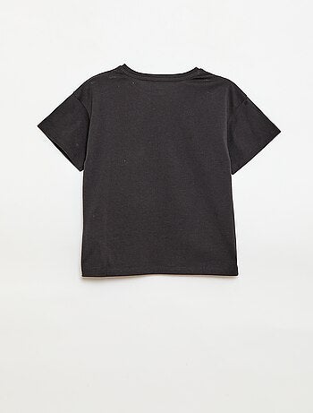 T-shirt uni 'Disney' 'Mickey' en coton