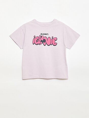T-shirt uni 'Disney' 'Mickey' en coton