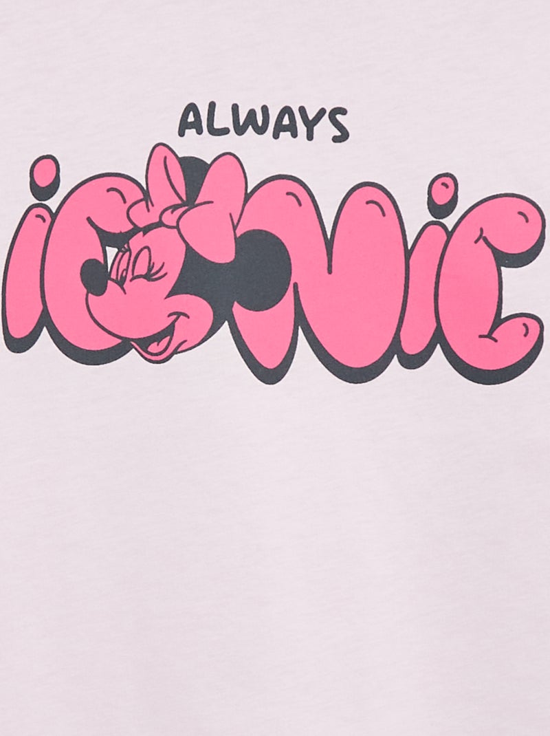 T-shirt uni 'Disney' 'Minnie' en coton Violet - Kiabi