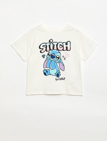 T-shirt uni 'Disney' 'Mickey' en coton