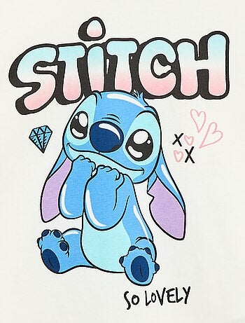 T-shirt uni 'Disney' 'Mickey' en coton