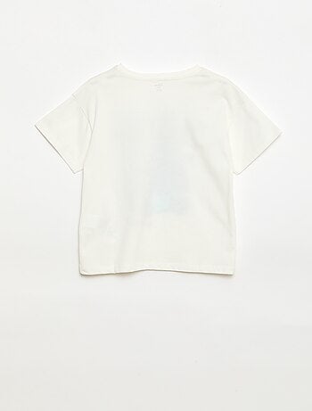 T-shirt uni 'Disney' 'Mickey' en coton