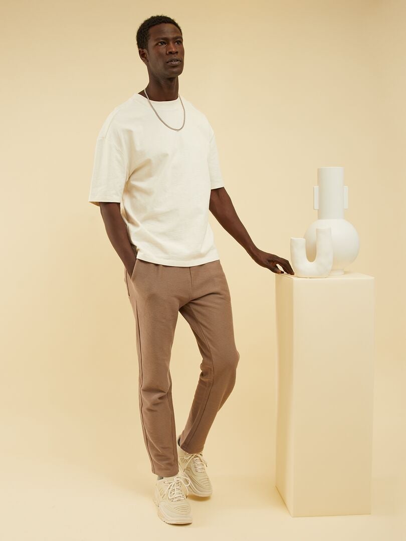 T-shirt uni en coton Blanc - Kiabi