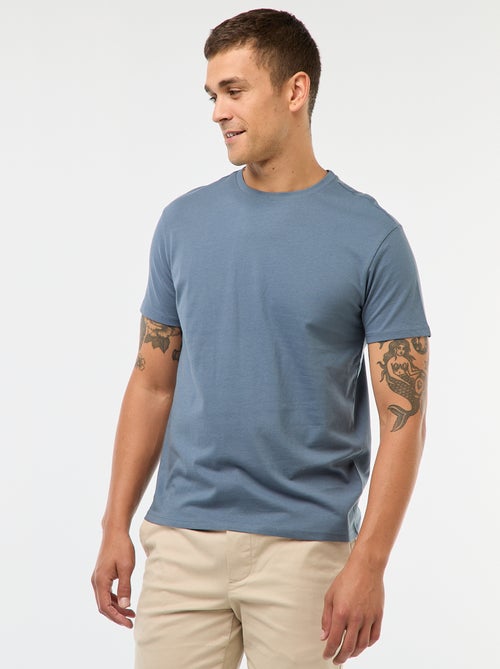 T-shirt uni en jersey à col rond homme - Kiabi T-shirt uni en jersey à col rond homme - Kiabi