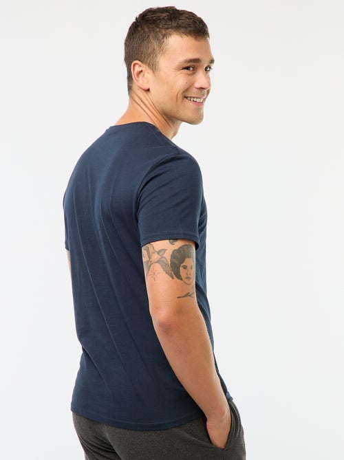 T-shirt uni en jersey à col rond Homme - Kiabi