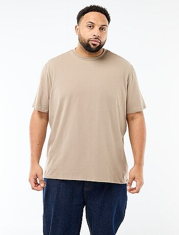 T-shirt uni en jersey à col rond pour homme