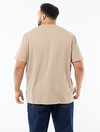 T-shirt uni en jersey à col rond pour homme