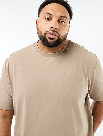 T-shirt uni en jersey à col rond pour homme