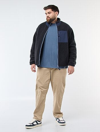 T-shirt uni en jersey à col rond pour homme