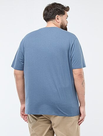 T-shirt uni en jersey à col rond pour homme