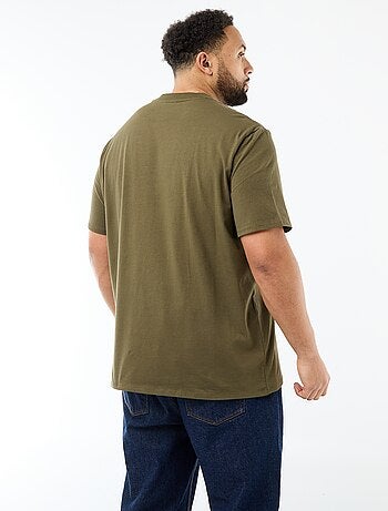 T-shirt uni en jersey à col rond pour homme