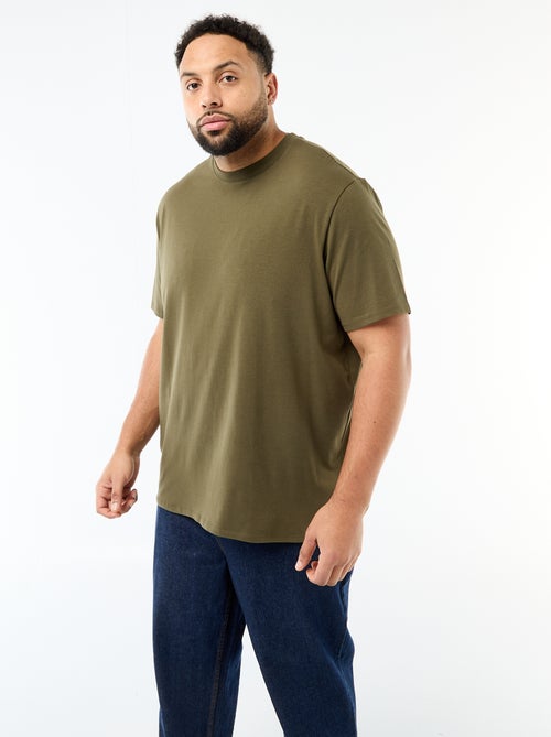 T-shirt uni en jersey à col rond pour homme - Kiabi T-shirt uni en jersey à col rond pour homme - Kiabi