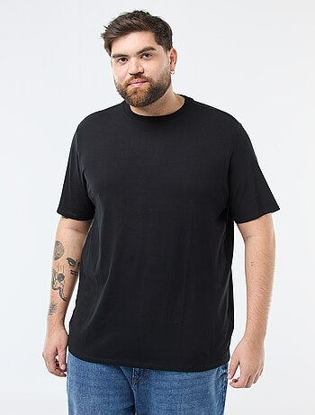 T-shirt uni en jersey à col rond pour homme