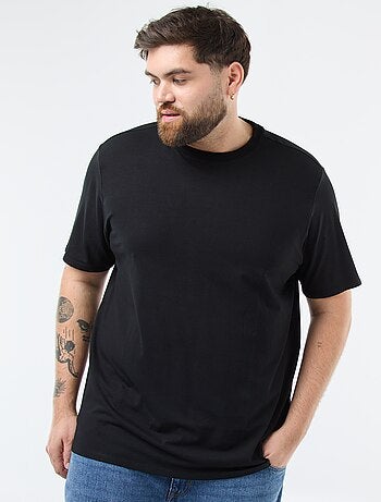 T-shirt uni en jersey à col rond pour homme