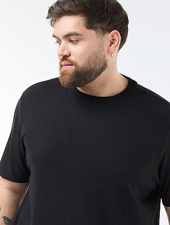 T-shirt uni en jersey à col rond pour homme