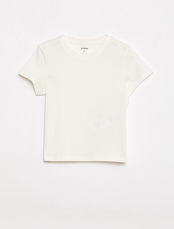 T-shirt uni en jersey coton