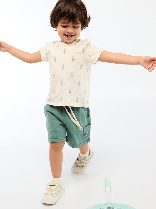 T-shirt uni en jersey coton - Kiabi