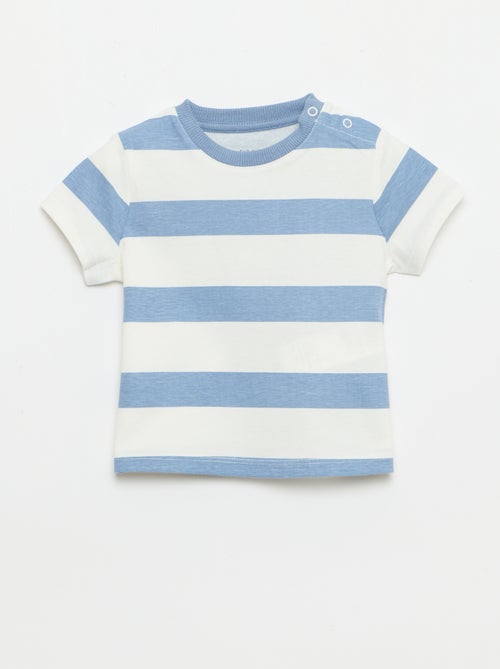 T-shirt uni en jersey coton - Kiabi