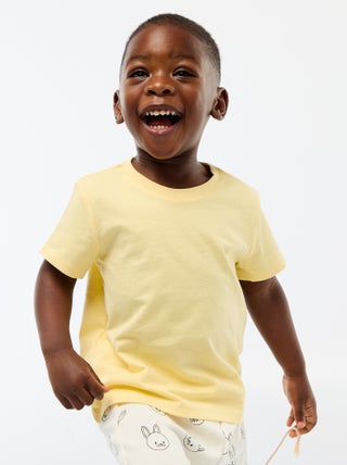 T-shirt uni en jersey coton