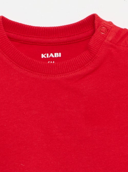 T-shirt uni en jersey coton - Kiabi