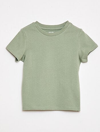 T-shirt uni en jersey coton