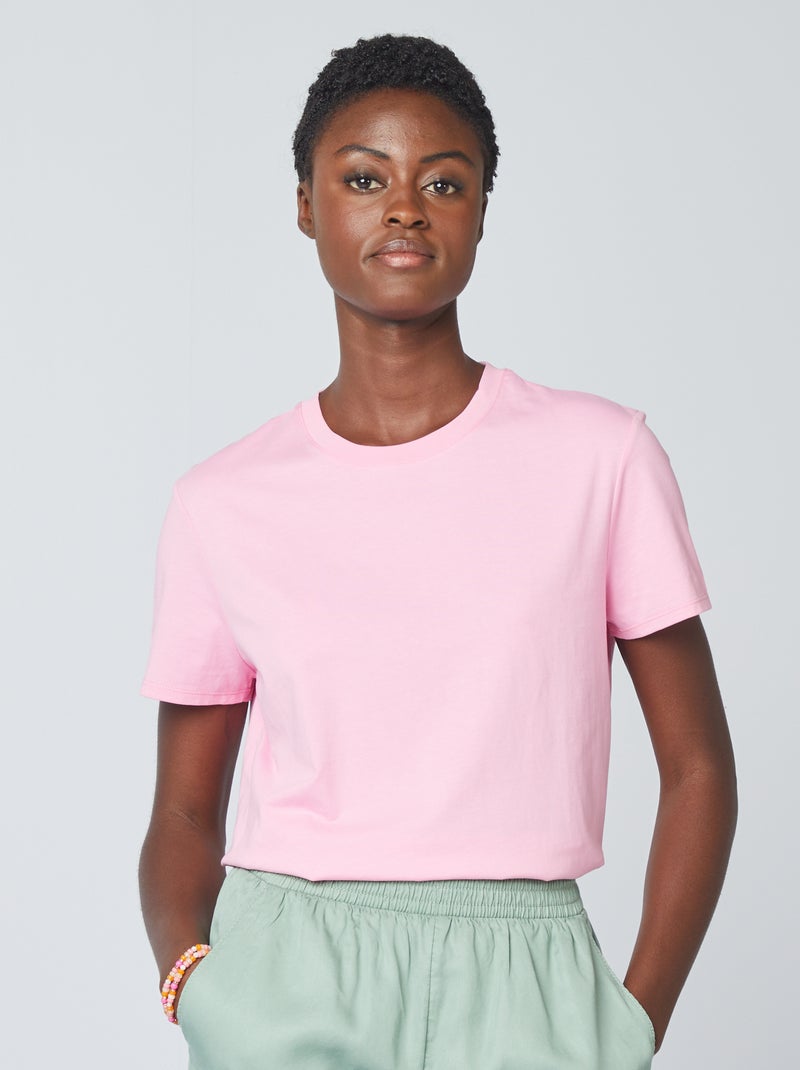 T-shirt uni en jersey ROSE - Kiabi