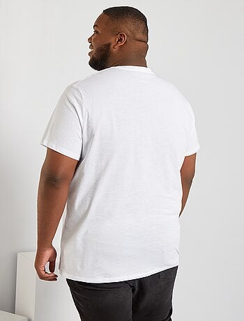 T shirts pas chers grande taille homme blanc Kiabi