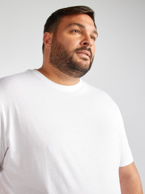 T-shirt uni en maille jersey - Kiabi