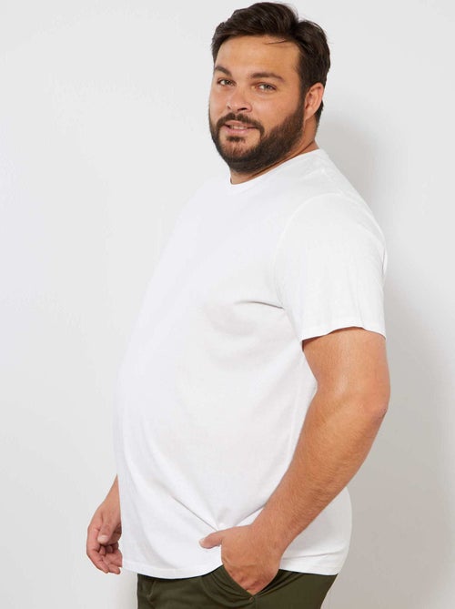 T-shirt uni en maille jersey - Kiabi